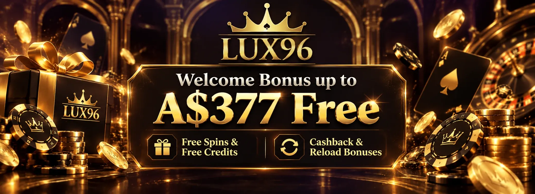On your first deposit, free spins included